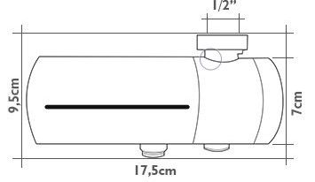 Wasserfilter fr Wasserhahn zum Direktanschluss Tapure TF-05 Wei