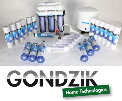 GONDZIK 5 STUFIGE UMKEHR OSMOSE NEUWARE K200L3T + 3 Jahresfilter